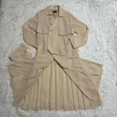アパートバイローリーズ☆バックプリーツトレンチコート☆ガウンコート☆フリーサイズ