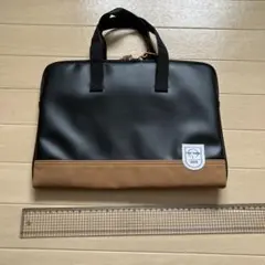PCビジネスバッグ 黒と茶色 合成皮革