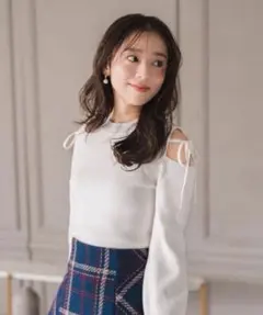 【新品】MISCH MASCH肩開きリボンニット♡