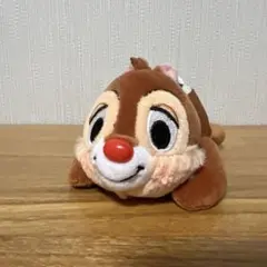 チップとデール　寝そべり 赤いほっぺマスコット