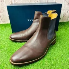 【着用1回】COLE HAAN ゼログランド サイドゴアブーツ 本革 厚底 8