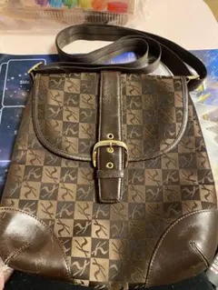 kitamura キタムラk2 ショルダーバッグ　ブラウン　チェック柄　おまけ付