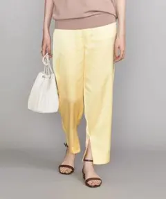 BEAUTY&YOUTH  BYサテンストレートスリットパンツウォッシャブル新品
