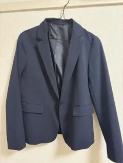 GUウォッシャブル ジャケット上下 セット ネイビー Mサイズ