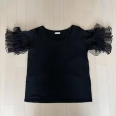 axes femme フリルスリーブ ブラックトップス❤️