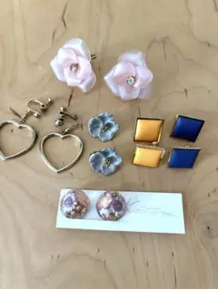 多様なデザインのイヤリングセット 6セット　未使用品含む