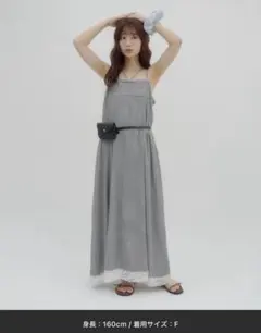 フロントリボンキャミワンピース