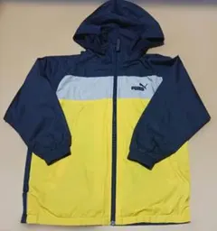PUMA フード付きジャケット ネイビー/イエロー　１３０cm