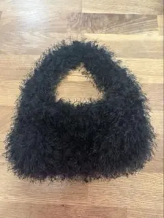 ファーバッグ ブラック ミニバッグ ハンドバッグ