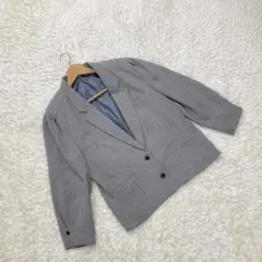 !ジャケット グレー 二つボタン チェック 10246