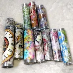 断捨離海外マステ　花柄、人物…装飾１０種類のPETまとめ売り