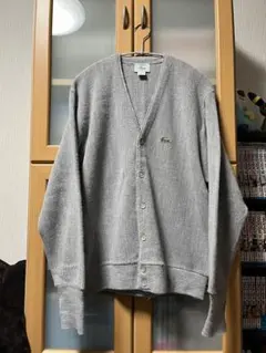 USA製 ビンテージ IZOD ラコステ アクリル カーディガン M グレー