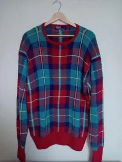 【古着】Polo by Ralph Lauren チェック柄ニット