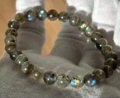 ラブラドライトブレスレット　男女兼用天然石#118