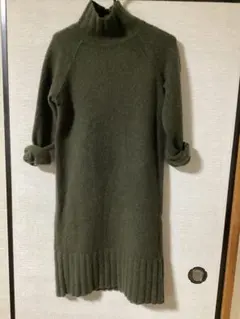 【BANANA REPUBLIC】 タートルネック ニットワンピース オリーブ
