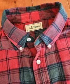 70S ⭐ USA製 L.L.Bean レギュラーカラー ネルシャツ 古着