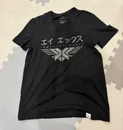 Armani Exchange 黒 Vネック Tシャツ