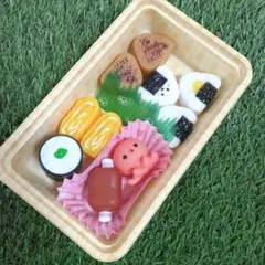 ソフビ　食べ物　かわいい　おふろのおもちゃ　おべんとう