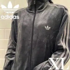 新品XL⭐️adidas ファイヤーバード ベロア トラックトップ グレー