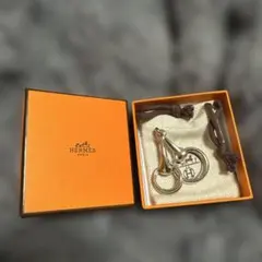 HERMES エルメス Hロゴ ヴィンテージ キーリング キーホルダー