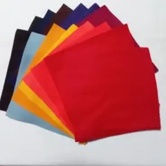 フェルト生地 20cm 角 11色14枚　40cm角 赤１枚