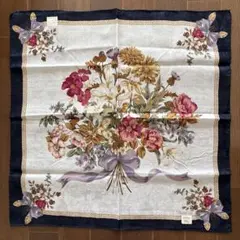 未使用　Burberrys 大判ハンカチ　オールド　バーバリー　透かし　花柄