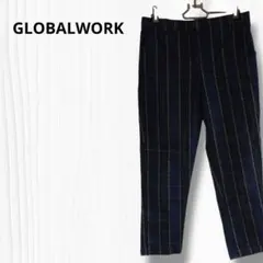 グローバルワーク 【M】カジュアルパンツ チェック ネイビー グリーン 綿混