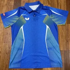 Butterfly 卓球ウェア 青 幾何学模様