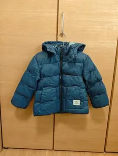 BEAMS mini / サーモライト 中綿 フードブルゾン ブルー 110