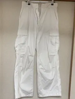 ホワイト カーゴパンツ 4ポケット