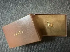 agete ピアスチャーム片耳　アンバーK10