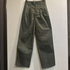 3005 GU オリーブ色 ワークパンツ 5ボタン XSサイズ　✴︎未使用✴︎