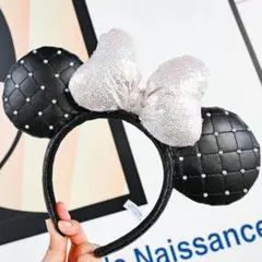 東京ディズニーリゾート キルティングスパンコールカチューシャブラックのサムネイル
