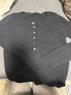 MOUSSY シアーヘンリーネックニットトップス