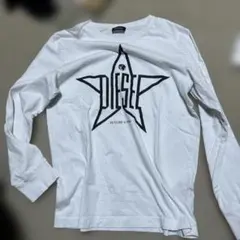 DIESEL ホワイト ロングスリーブ Tシャツ スターサイズ12