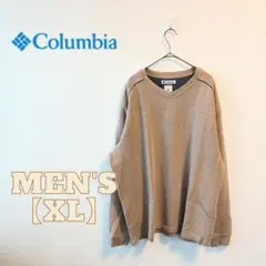 Columbia メンズ Vネック トレーナー XL ベージュ