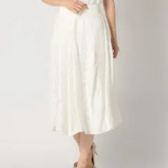 ミッシュマッシュ レース切替スカート ホワイト M