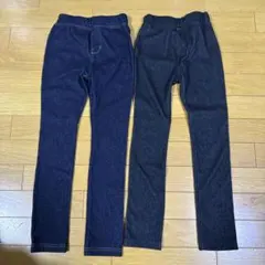 『12/16日まで価格』ダークブルー・ブラック 長ズボン 2色セット　130㎝