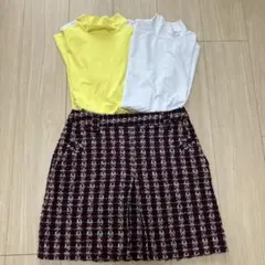 callaway 冬　ツイード　スカート　インナーシャツ　3点セット