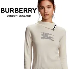 BURBERRY アイボリー ハイネックニット　タートルネック