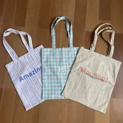 GU メッセージトートバッグ 3枚セット