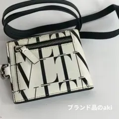 未使用級 ヴァレンティノガラヴァーニ VLTN ネックウォレット 二つ折り財布 ヴァレンティノ ガラヴァーニ VLTN ネックウォレット 二つ折り財布