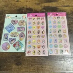 セリア ディズニー プリンセス ストーンシール ウォーターシール 3枚セット