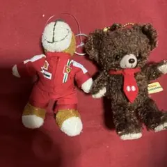 フェラーリ ぬいぐるみ キーホルダー 2体セット レーシングスーツ F1