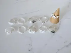 ハンドメイド　ビーズリングセット