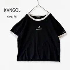 KANGOL カンゴール リンガーTシャツ 半袖　ブラック M⁠　古着　黒のサムネイル