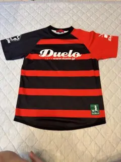 DUELO プラクティスシャツ 半袖 ブラック×レッドのサムネイル