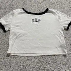 GAP ロゴ刺繍 リンガーTシャツ ホワイト XXL