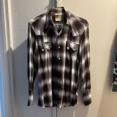 60sオンブレチェックシャツMacdacksレーヨンvintageグランジy2k