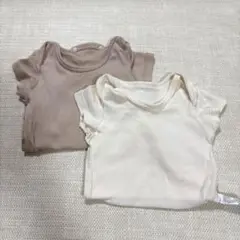 綿１００％　半袖ロンパース肌着　２枚組　アカチャンホンポ　肌着70